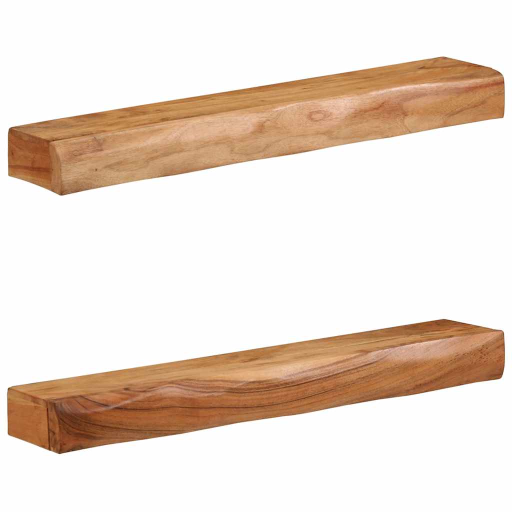 Vegghylle Tre 2 stk 80x17x8 cm heltre akasie