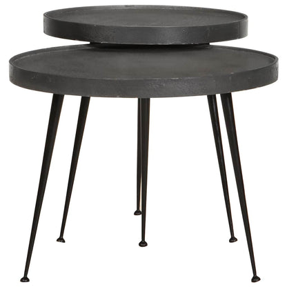 Salongbord Sofabord Svart 2 stk