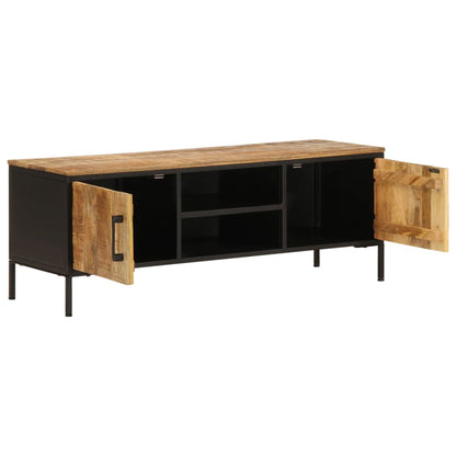 TV-Møbel Tre Tv-benk 110x35x40 cm grovt heltre mangotre