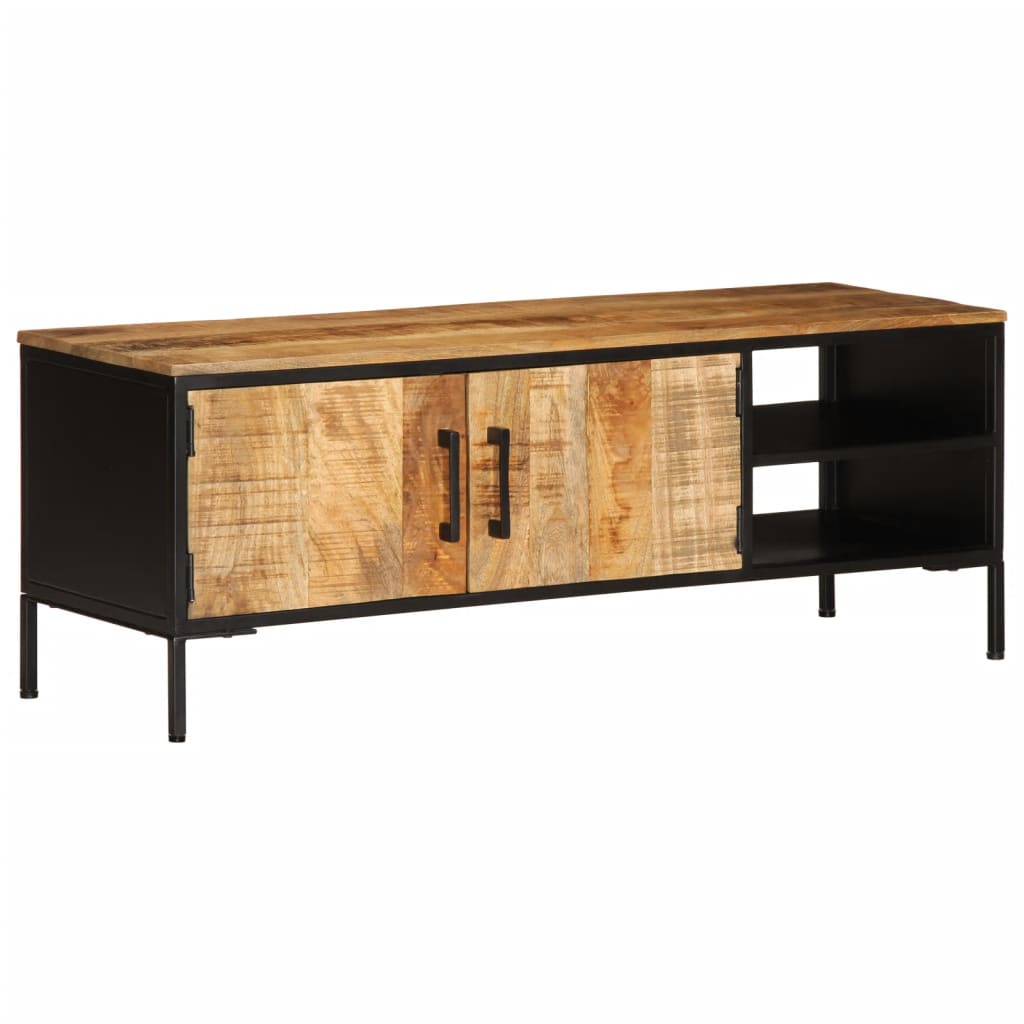 TV-Møbel Tre Tv-benk 110x35x40 cm grovt heltre mangotre