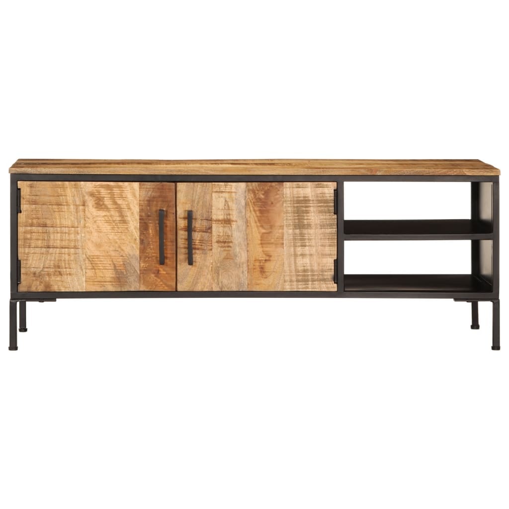 TV-Møbel Tre Tv-benk 110x35x40 cm grovt heltre mangotre