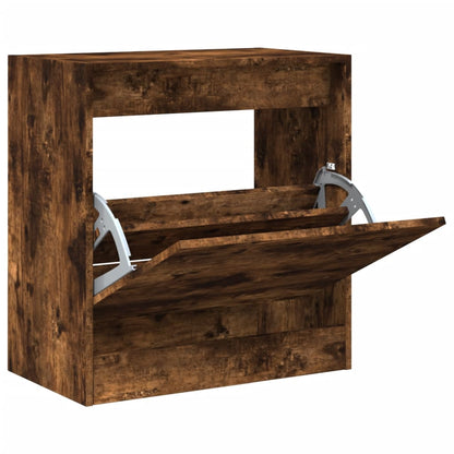 Skoskap Skohylle Skobenk Røkt Eik 60x34x63,5 cm