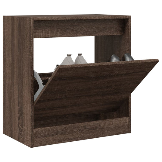 Skoskap Skohylle Skobenk Brun Eik 60x34x63,5 cm