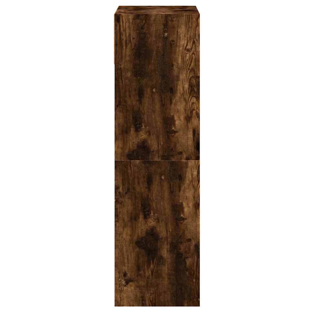 Skoskap Skohylle Skobenk Røkt Eik 60x34x116 cm
