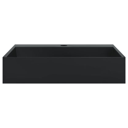 Baderomsvask 50x38x11 cm mineralstøpt/marmorstøpt Svart