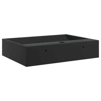 Baderomsvask 50x38x11 cm mineralstøpt/marmorstøpt Svart