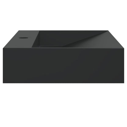 Baderomsvask 60x38x11 cm mineralstøpt/marmorstøpt Svart