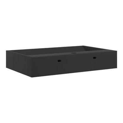 Baderomsvask 60x38x11 cm mineralstøpt/marmorstøpt Svart