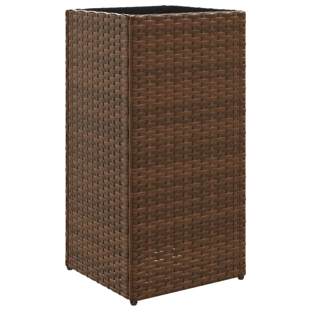 Plantekasse brun 30x30x60 cm polyrotting
