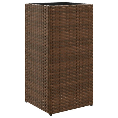 Plantekasse brun 30x30x60 cm polyrotting