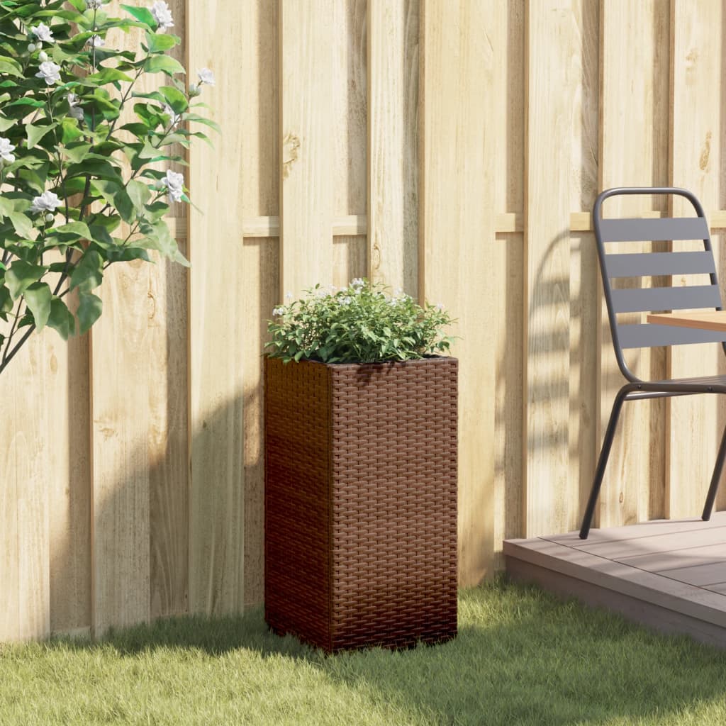Plantekasse brun 30x30x60 cm polyrotting