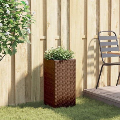 Plantekasse brun 30x30x60 cm polyrotting