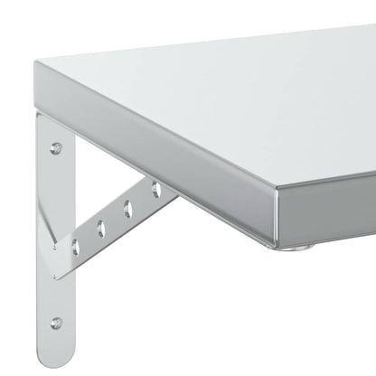 Vegghylle DIV. 2 stk 100x30 cm sølv rustfritt stål