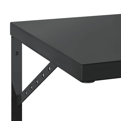 Vegghylle DIV. 2 stk 75x40 cm Svart rustfritt stål
