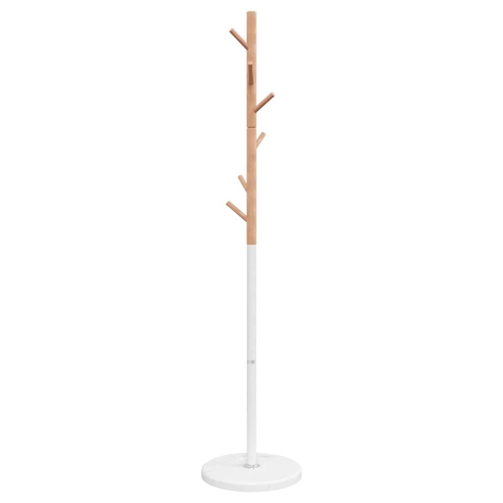 Stumtjener hvit 172 cm pulverlakkert jern