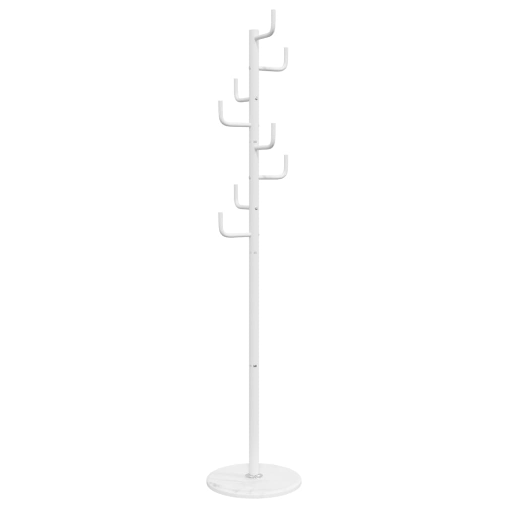 Stumtjener hvit 183 cm pulverlakkert jern