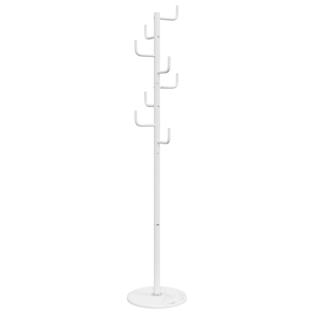 Stumtjener hvit 183 cm pulverlakkert jern