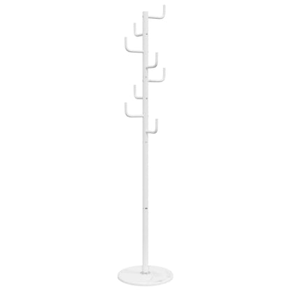 Stumtjener hvit 183 cm pulverlakkert jern