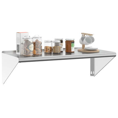 Vegghylle DIV. 100x45x31 cm sølv rustfritt stål