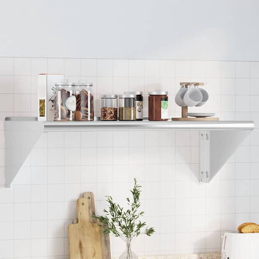 Vegghylle DIV. 100x45x31 cm sølv rustfritt stål