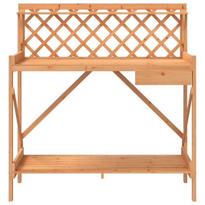 Pottebenk med espalier brun heltre gran