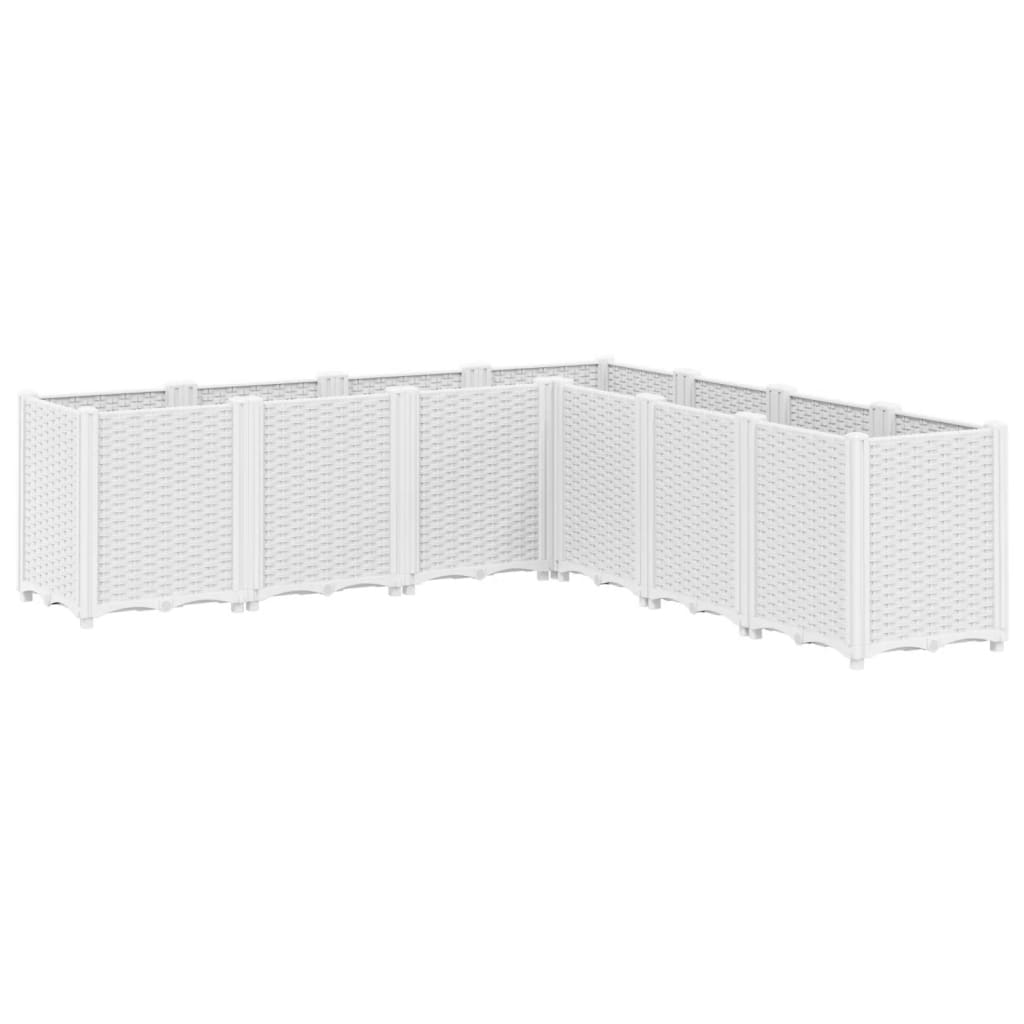 Plantekasse hvit 160x160x53 cm PP