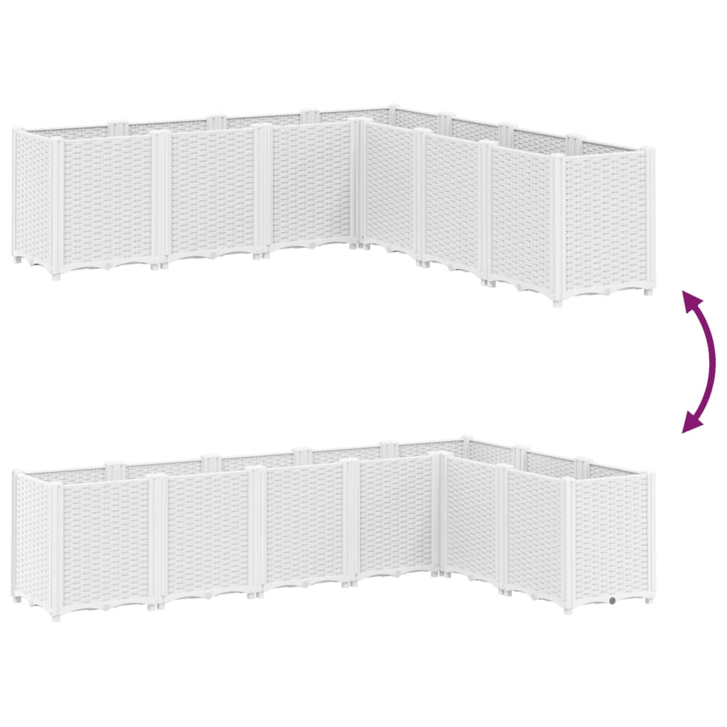 Plantekasse hvit 160x160x53 cm PP