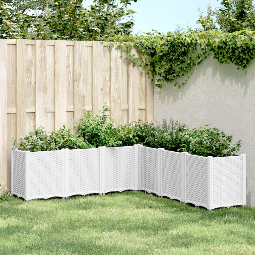 Plantekasse hvit 160x160x53 cm PP