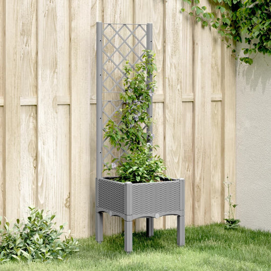 Hageespalje Plantekasse PP lysegrå 40x40x142 cm PP