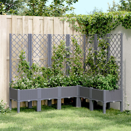 Hageespalje Plantekasse PP lysegrå 160x120x142 cm PP