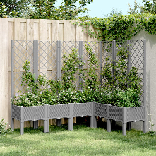 Hageespalje Plantekasse PP lysegrå 160x120x142 cm PP