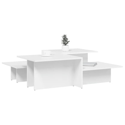 Salongbord Sofabord Hvit 2 stk