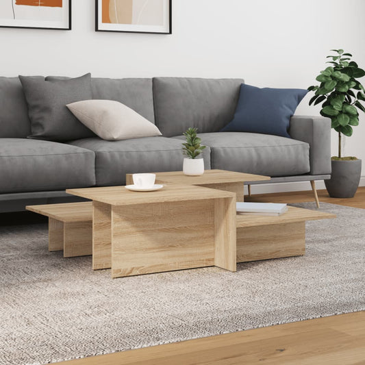 Salongbord Sofabord Sonoma Eik 2 stk
