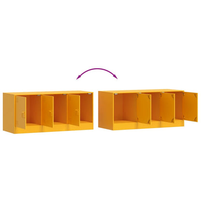 TV-Møbel DIV. TV-benk sennepsgul 99x39x44 cm stål