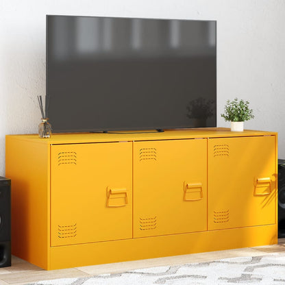 TV-Møbel DIV. TV-benk sennepsgul 99x39x44 cm stål