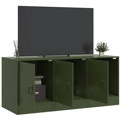 TV-Møbel DIV. TV-benk olivengrønn 99x39x44 cm stål