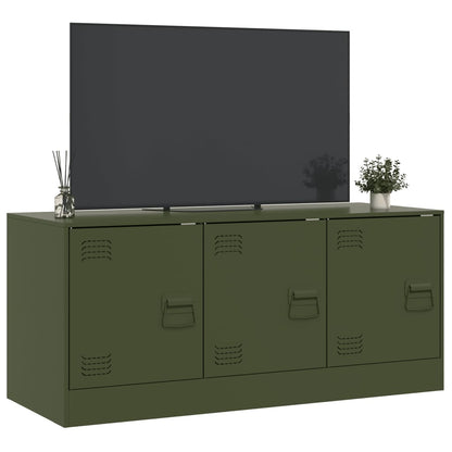 TV-Møbel DIV. TV-benk olivengrønn 99x39x44 cm stål