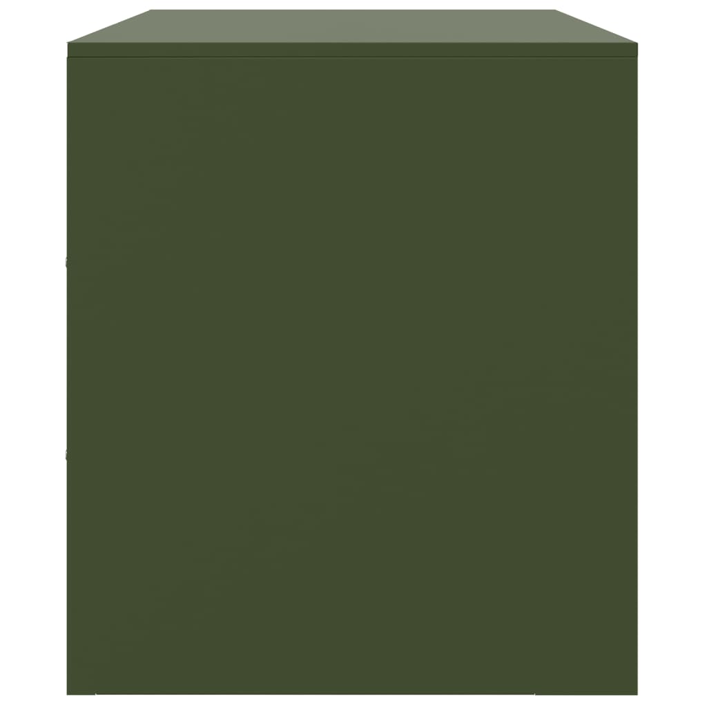 TV-Møbel DIV. TV-benk olivengrønn 99x39x44 cm stål