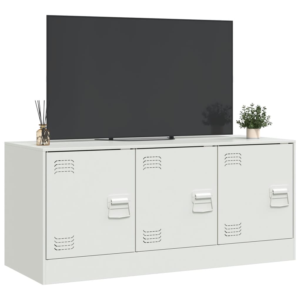 TV-Møbel DIV. TV-benk Hvit 99x39x44 cm stål