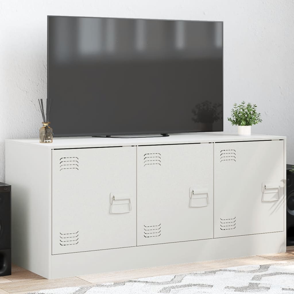 TV-Møbel DIV. TV-benk Hvit 99x39x44 cm stål