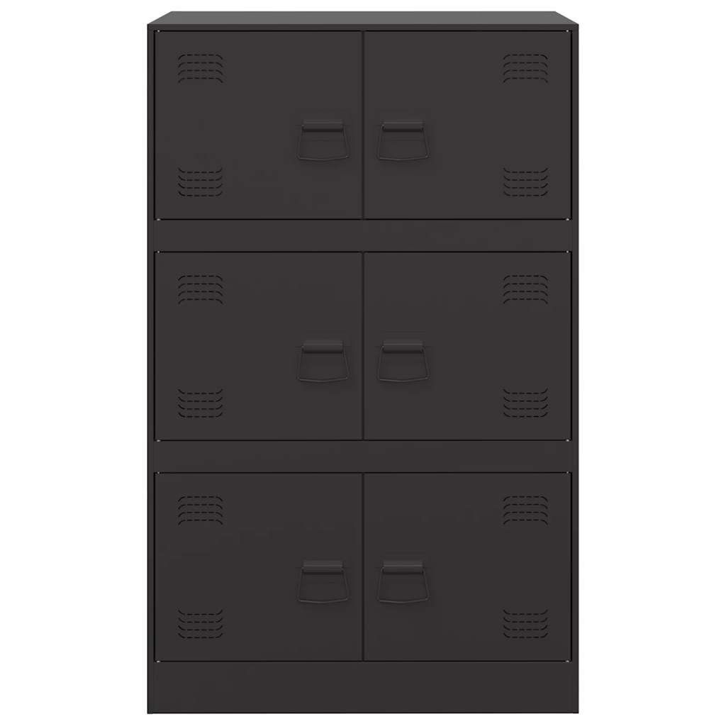 Skjenk DIV. Svart 67x39x107 cm stål