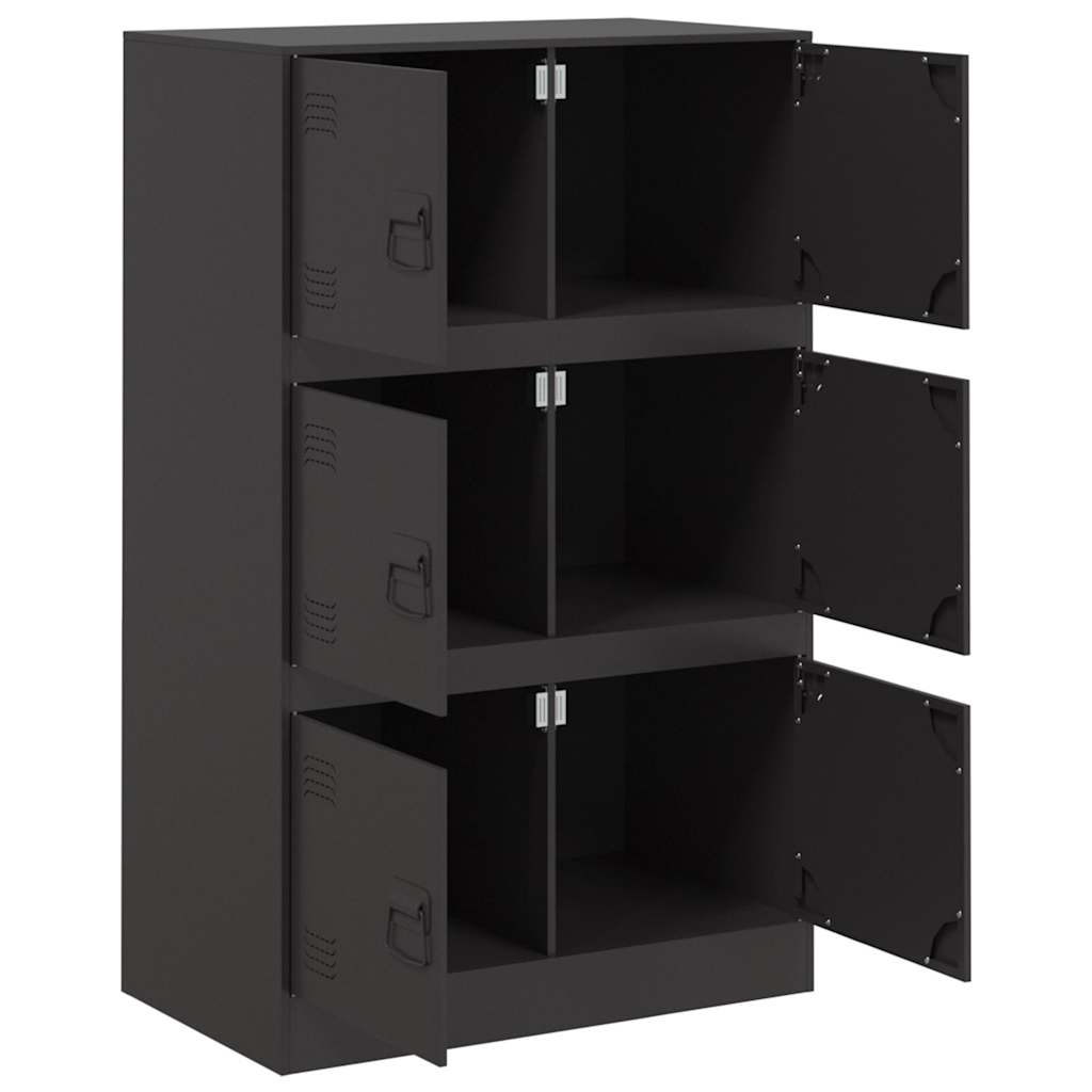 Skjenk DIV. Svart 67x39x107 cm stål