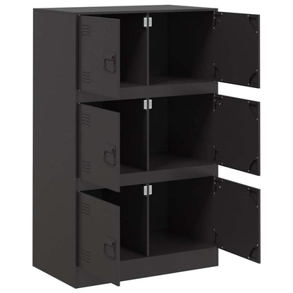 Skjenk DIV. Svart 67x39x107 cm stål