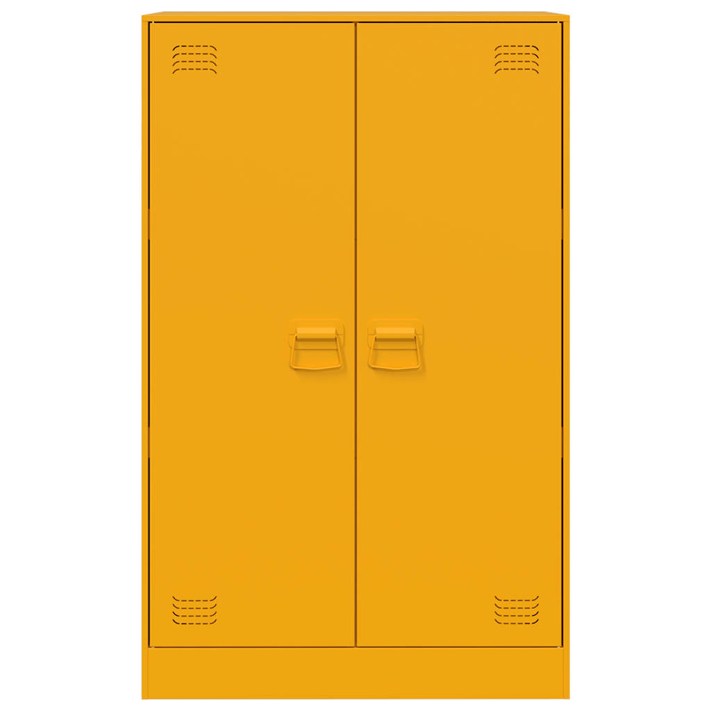 Skjenk DIV. sennepsgul 67x39x107 cm stål