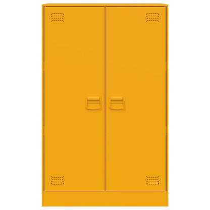 Skjenk DIV. sennepsgul 67x39x107 cm stål