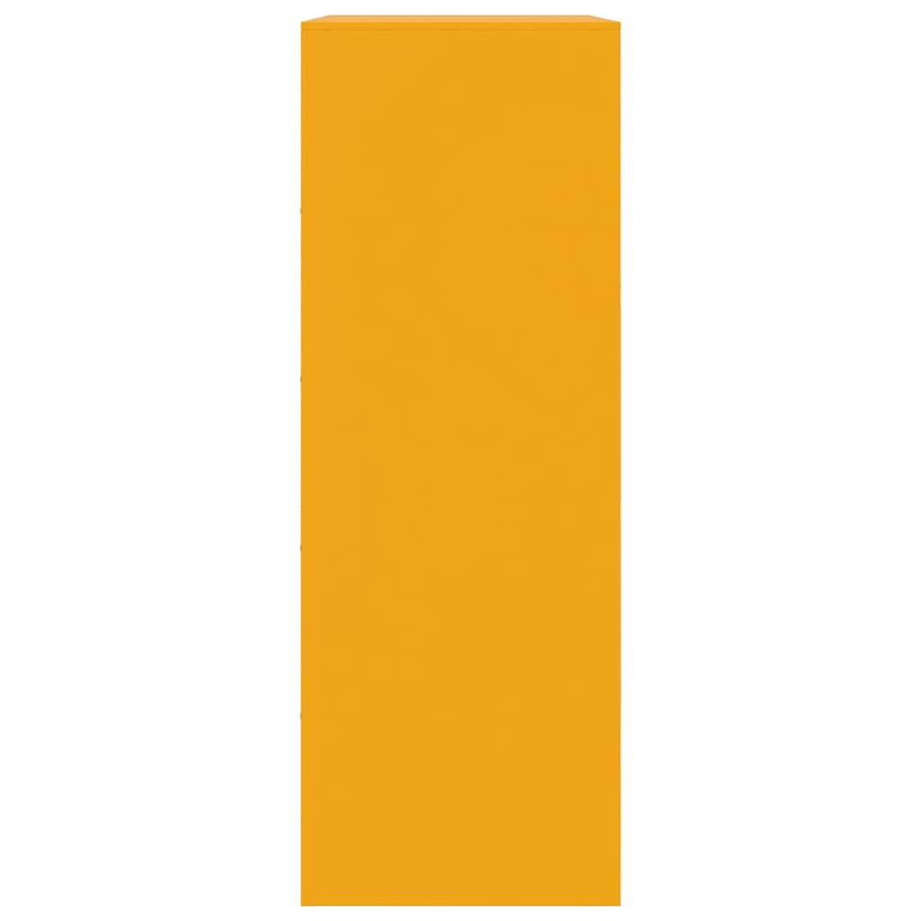 Skjenk DIV. sennepsgul 67x39x107 cm stål
