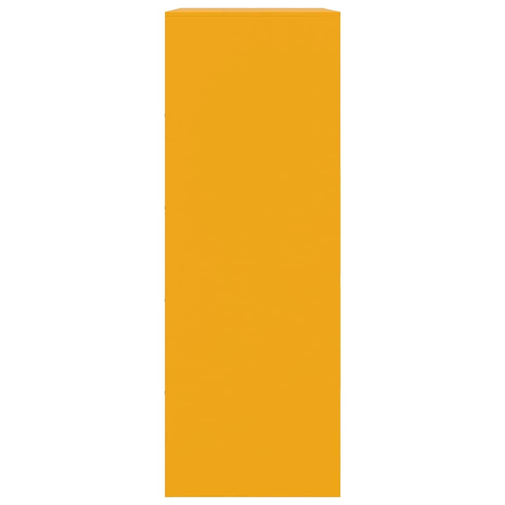 Skjenk DIV. sennepsgul 67x39x107 cm stål
