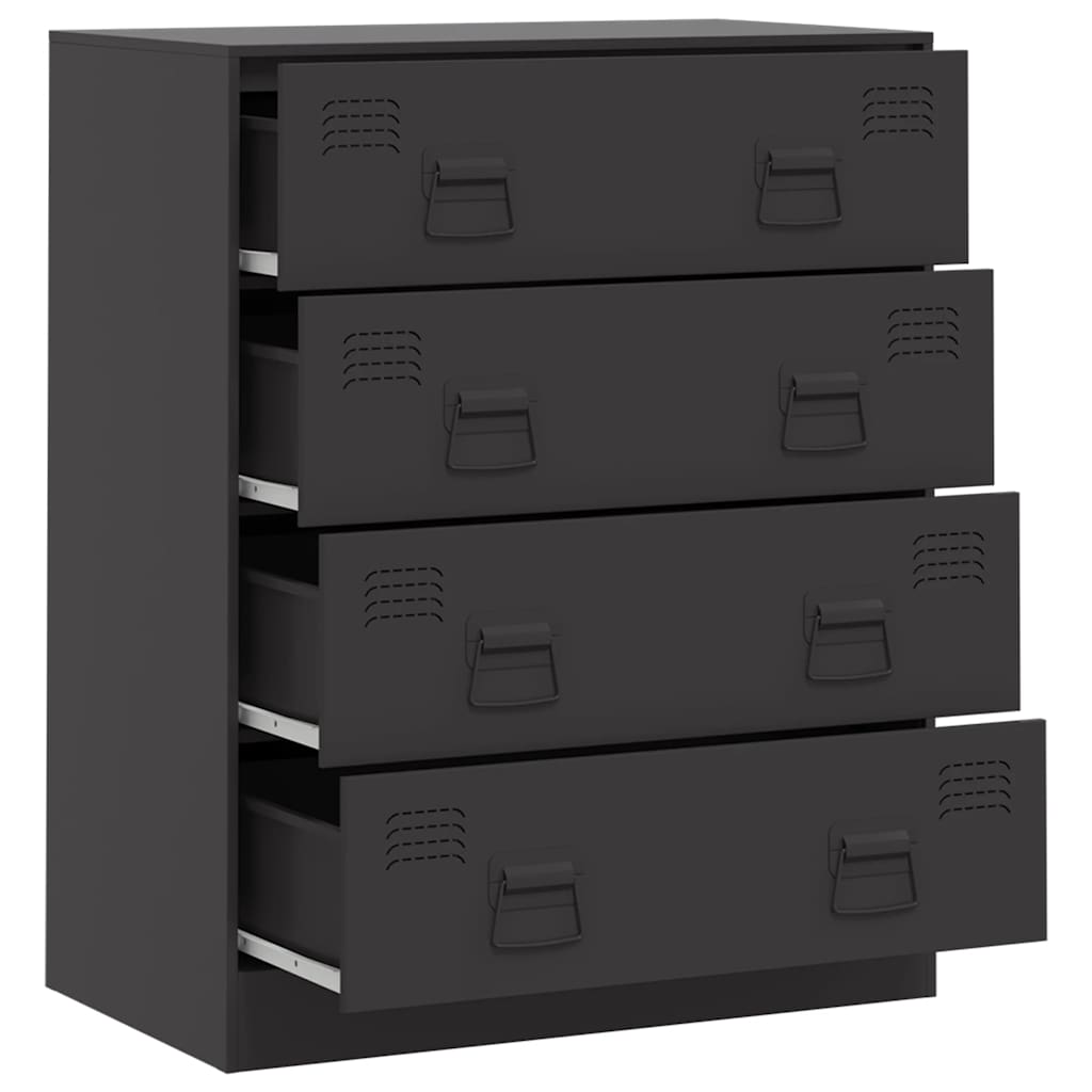 Skjenk DIV. Svart 67x39x83 cm stål