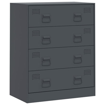 Kommode DIV. antrasitt 67x39x83 cm stål