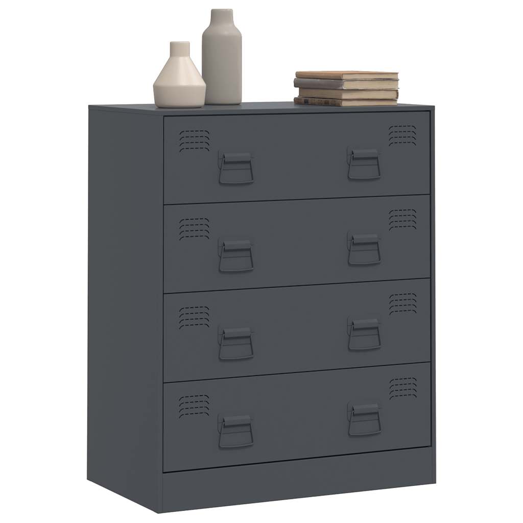 Kommode DIV. antrasitt 67x39x83 cm stål